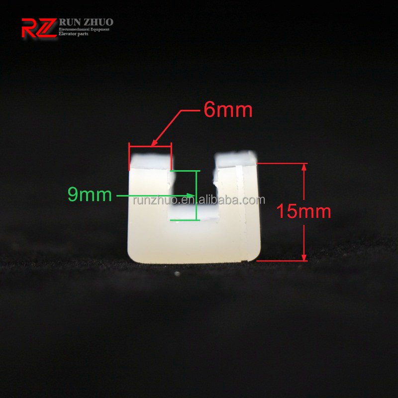 Elevator Spare Parts Dumbwaiter Door White Nylon Slider 21mm Width Dumbwaiter Parts